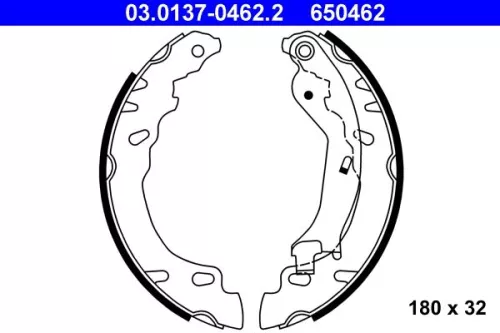 ATE Brake Shoe Set (03.0137-0462.2)