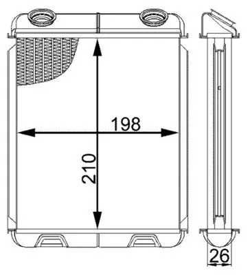 MAHLE Heat Exchanger, interior heating (AH21000S)