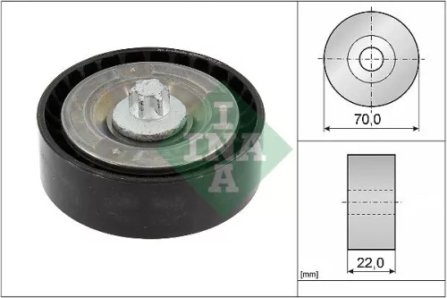 Deflection/Guide Pulley, V-ribbed belt