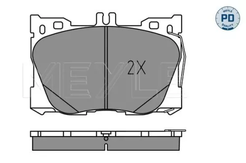 MEYLE Brake Pad Set, disc brake (0252258618/PD)