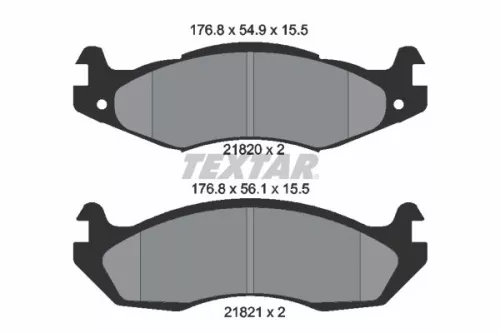 TEXTAR Brake Pad Set, disc brake (2182001)