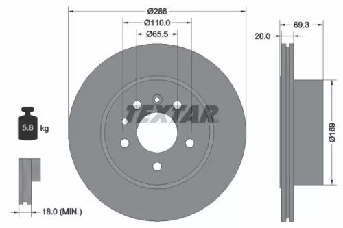 TEXTAR Brake Disc (92144900)
