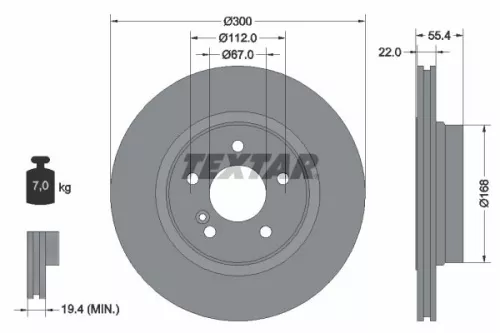 TEXTAR Brake Disc (92176203)