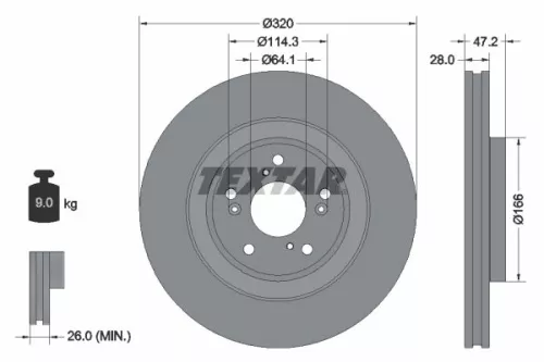 TEXTAR Brake Disc (92306203)