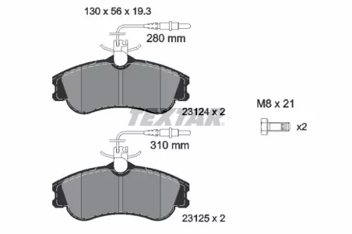 TEXTAR Brake Pad Set, disc brake (2312401)