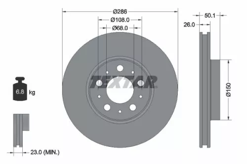 TEXTAR Brake Disc (92100503)