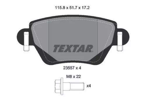 TEXTAR Brake Pad Set, disc brake (2355701)