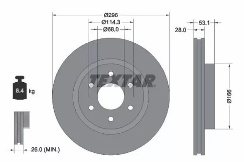 TEXTAR Brake Disc (92285803)