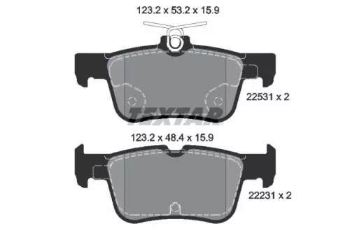 TEXTAR Brake Pad Set, disc brake (2253101)