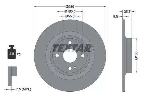 TEXTAR Brake Disc (92320003)