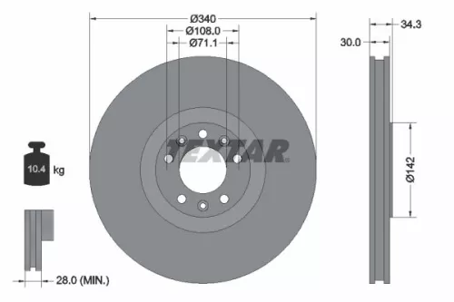 TEXTAR Brake Disc (92268203)