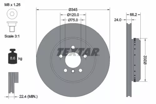 TEXTAR Brake Disc (92265625)