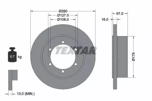 TEXTAR Brake Disc (92304003)