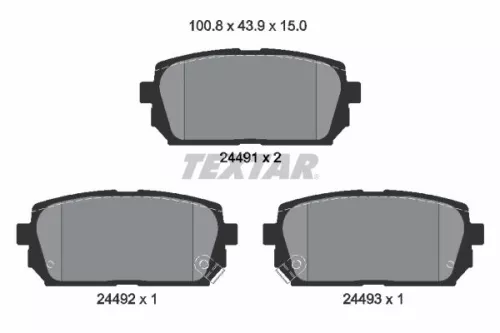 TEXTAR Brake Pad Set, disc brake (2449101)