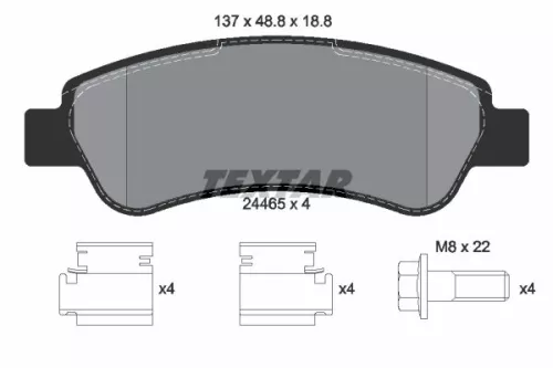 TEXTAR Brake Pad Set, disc brake (2446501)