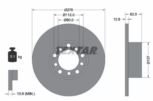 TEXTAR Brake Disc (92009500)