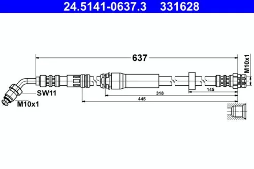 ATE Brake Hose (24.5141-0637.3)
