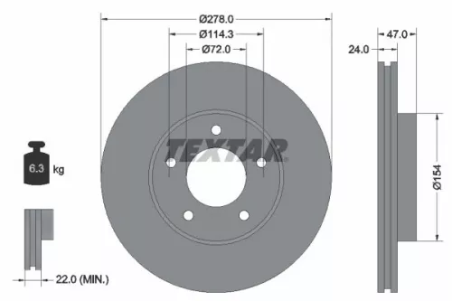 TEXTAR Brake Disc (92146503)