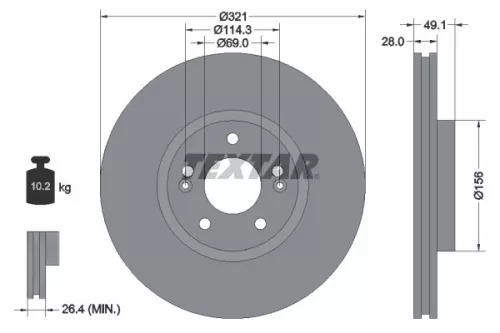 TEXTAR Brake Disc (92166003)