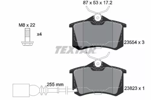 TEXTAR Brake Pad Set, disc brake (2382301)