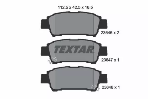TEXTAR Brake Pad Set, disc brake (2364601)