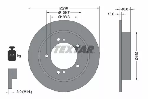 TEXTAR Brake Disc (92237300)