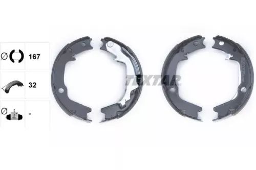 TEXTAR Brake Shoe Set, parking brake (91075400)