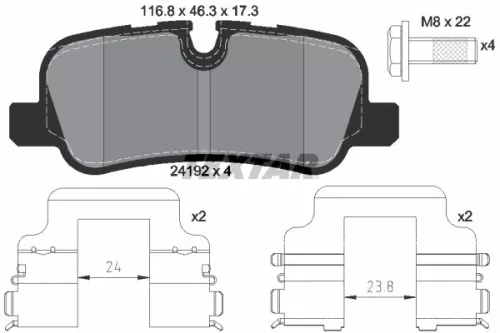 TEXTAR Brake Pad Set, disc brake (2419204)