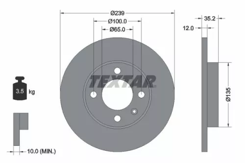 TEXTAR Brake Disc (92010603)