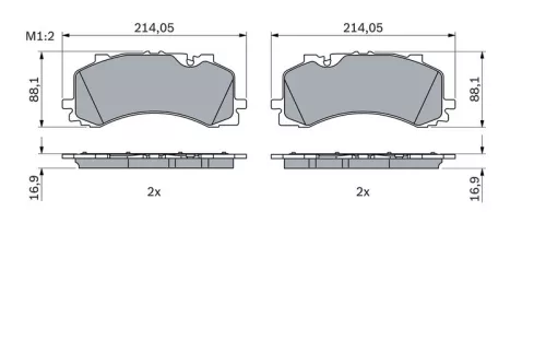 BOSCH Brake Pad Set, disc brake (0986424850)