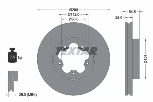 TEXTAR Brake Disc (92151803)