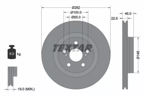 TEXTAR Brake Disc (92333503)