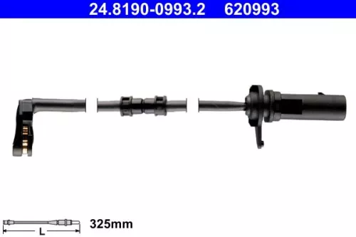 ATE Warning Contact, brake pad wear (24.8190-0993.2)