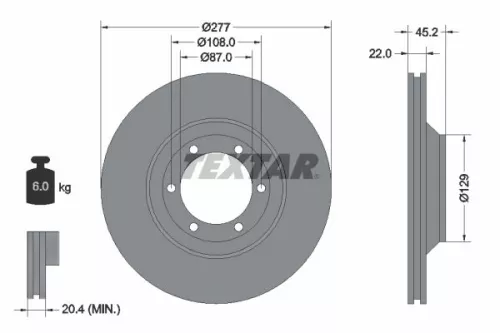 TEXTAR Brake Disc (92149400)