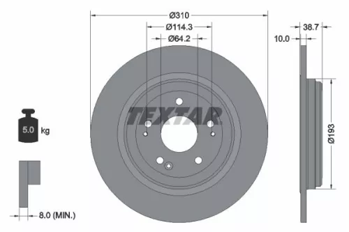 TEXTAR Brake Disc (92306103)