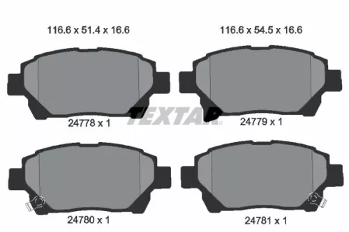 TEXTAR Brake Pad Set, disc brake (2477801)