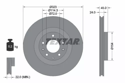 TEXTAR Brake Disc (92174403)