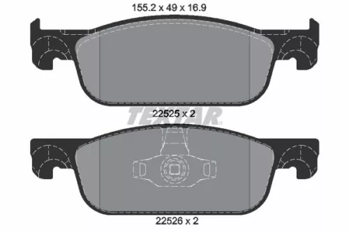 TEXTAR Brake Pad Set, disc brake (2252501)