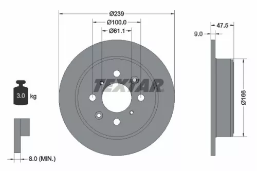 TEXTAR Brake Disc (92077903)
