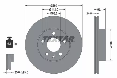 TEXTAR Brake Disc (92083805)