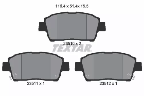TEXTAR Brake Pad Set, disc brake (2351002)