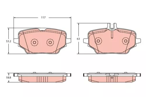 TRW Brake Pad Set, disc brake (GDB2381)