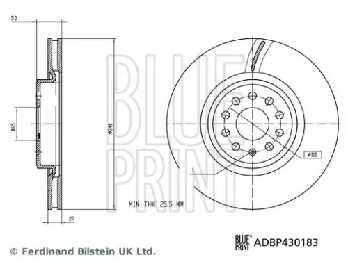 BLUE PRINT Brake Disc (ADBP430183)