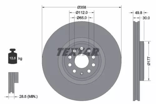 TEXTAR Brake Disc (92337505)