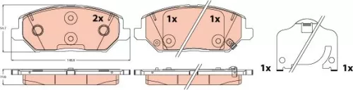 TRW Brake Pad Set, disc brake (GDB2577)