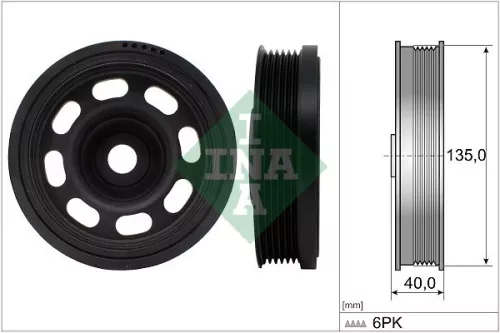 Schaeffler INA Belt Pulley, crankshaft (544018410)