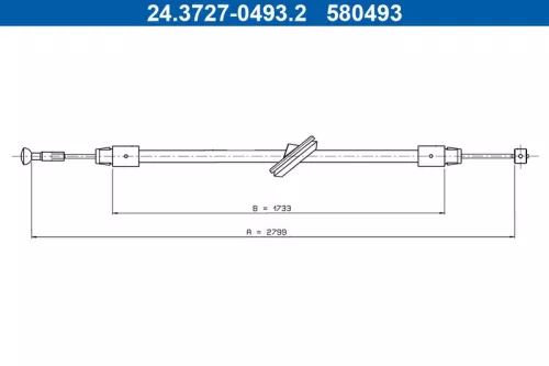 ATE Cable Pull, parking brake (24.3727-0493.2)