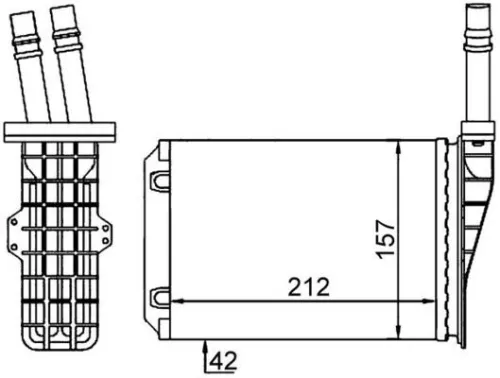 MAHLE Heat Exchanger, interior heating (AH209000S)