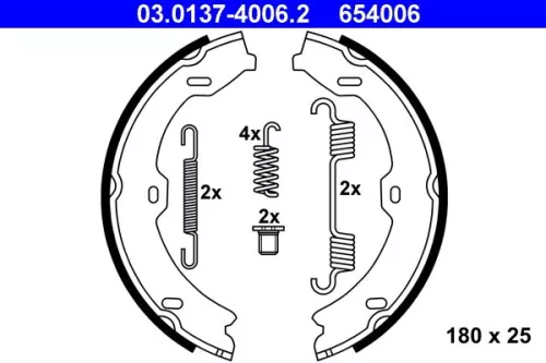 Brake Shoe Set, parking brake