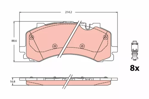 TRW Brake Pad Set, disc brake (GDB2235)